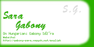 sara gabony business card